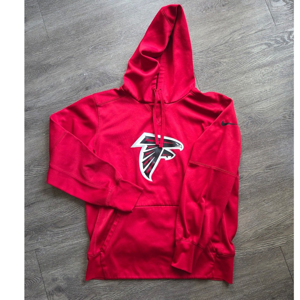 Nike Hoodie Mens Small Red Atlanta Falcons NFL Dri-FIT Pullover